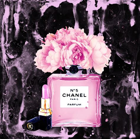 chanel flower painting|printable chanel wall art.